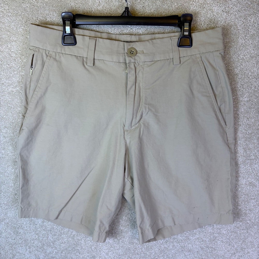 Vineyard Vines Stillwater Golf Shorts Mens 28 Tan Performance Stretch Khaki SEE
